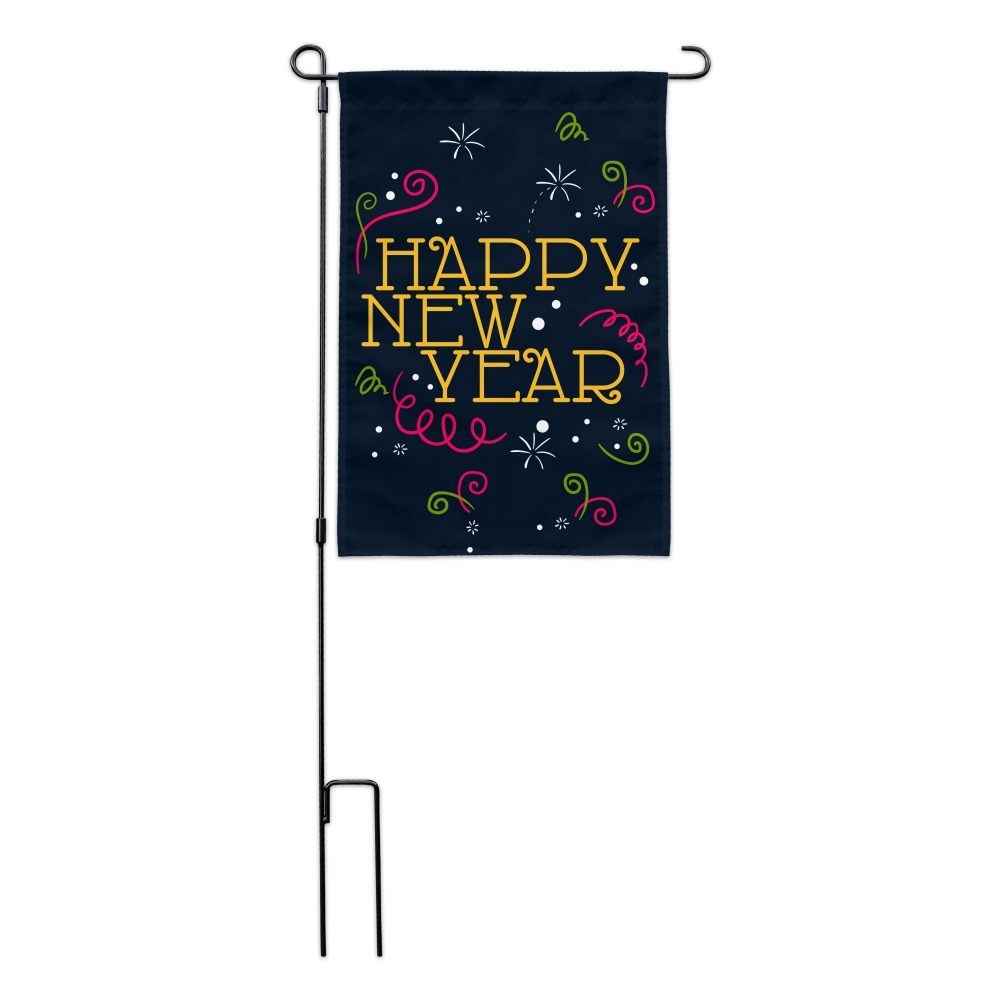 Happy New Year Garden Yard Flag 