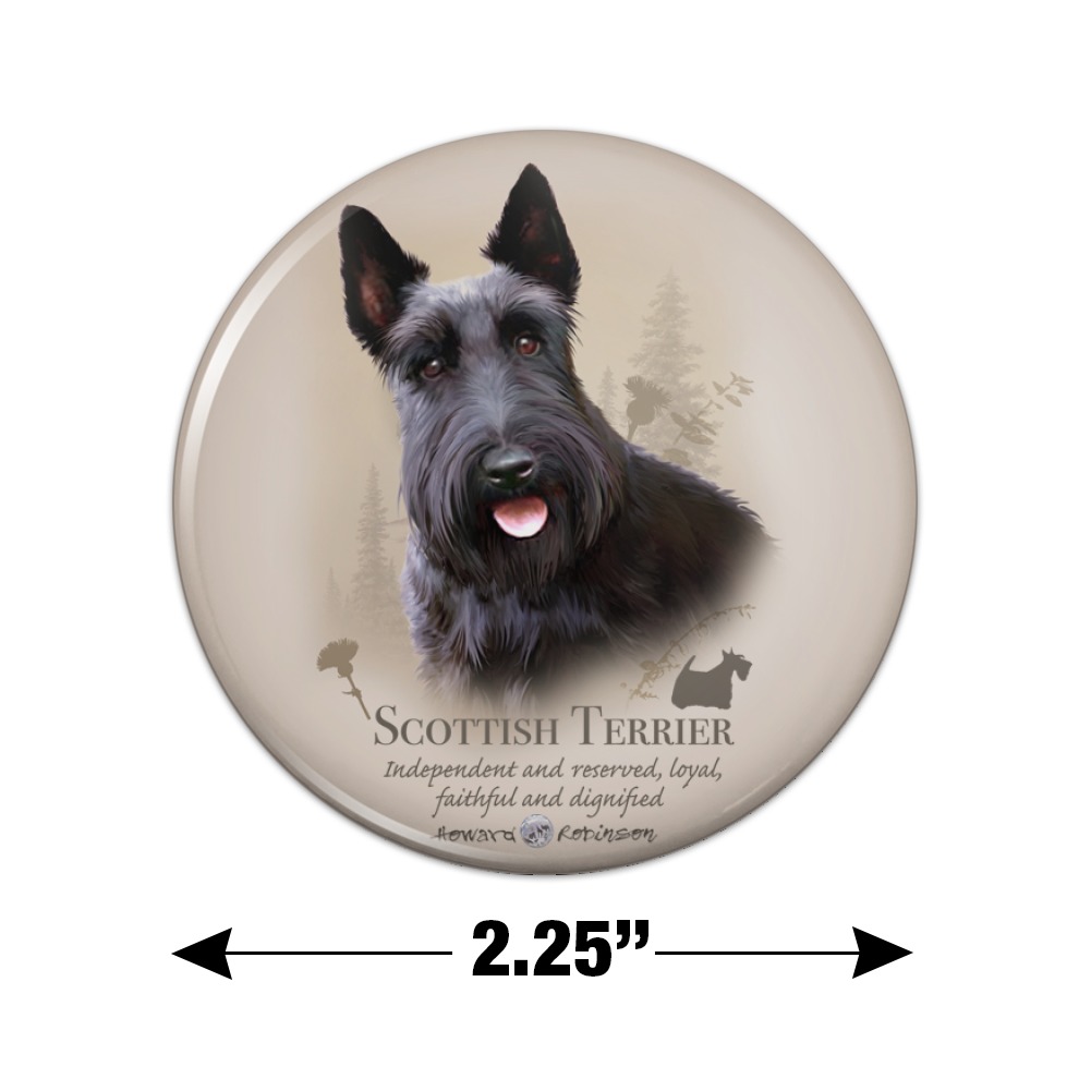 Scottish Terrier Scottie Dog Breed Kitchen Refrigerator Locker Button Magnet