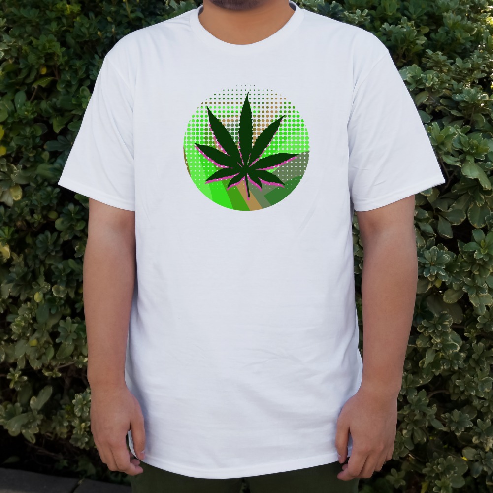 Marijuana Leaf Pot Weed Psychedelic Men/'s Novelty T-Shirt