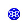 Atomic Symbol White Blue Lapel Hat Pin Tie Tack Small Round