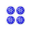 Atomic Symbol White Blue - Set of 3D Stickers