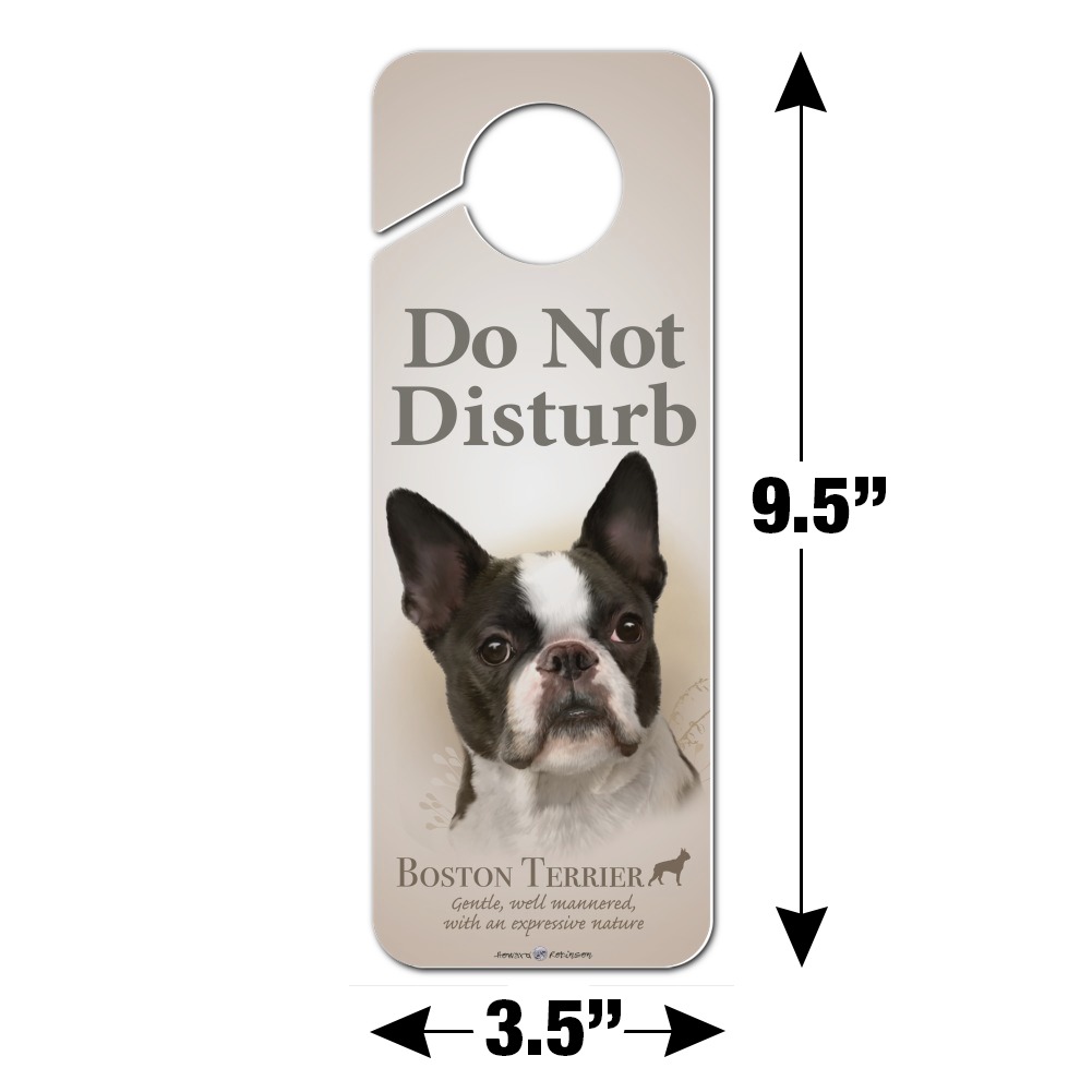 Don't Let The Dog Out Brown Plastic Door Knob Hanger Sign 