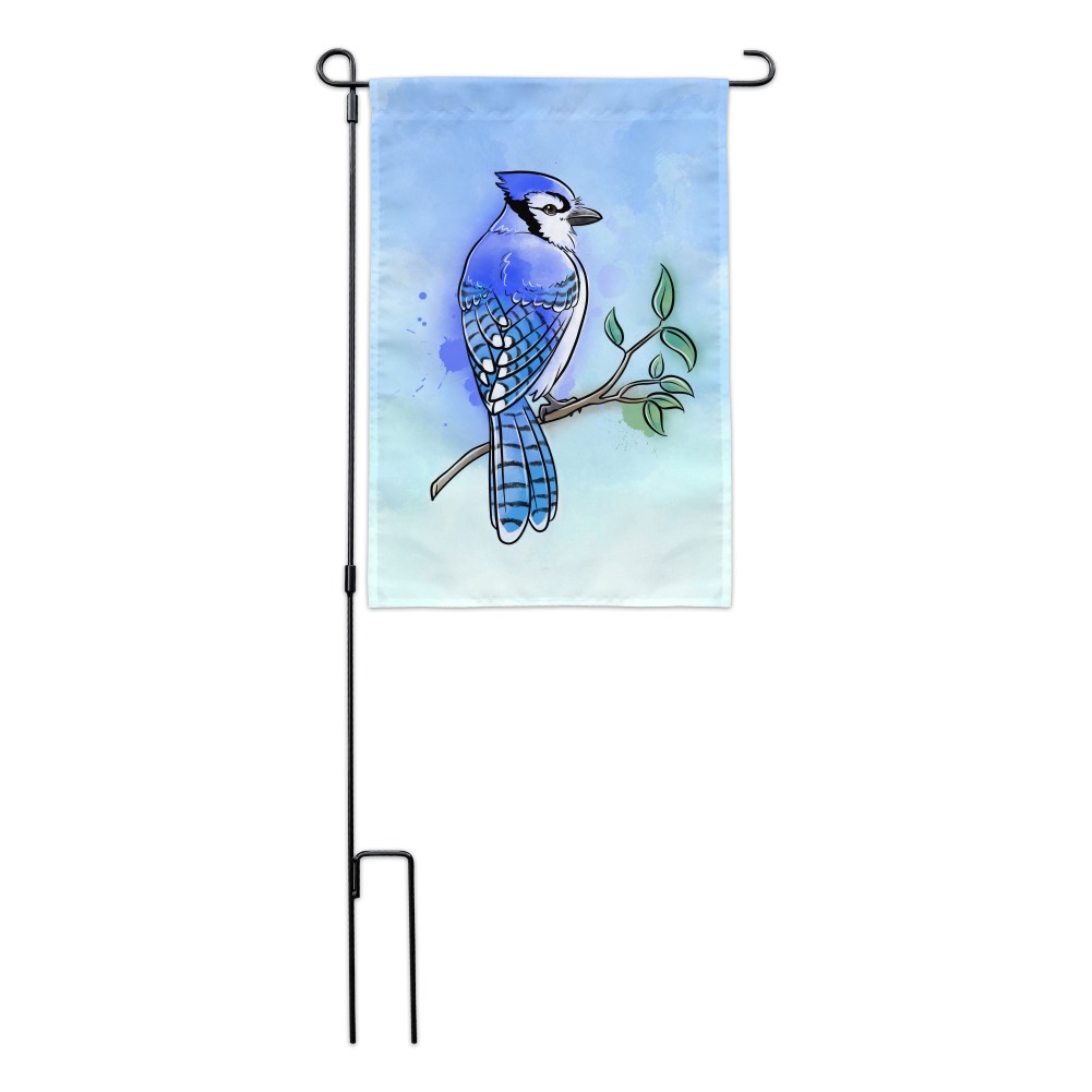 Eastern Bluebird Watercolor Northeastern Bird Garden Yard Flag 