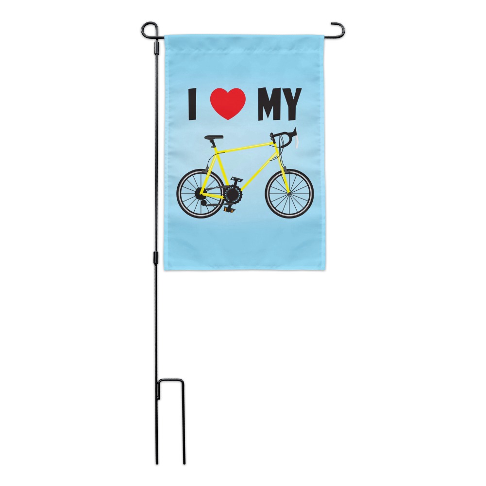 I Love My Bike Road Bicycle Cycling Garden Yard Flag