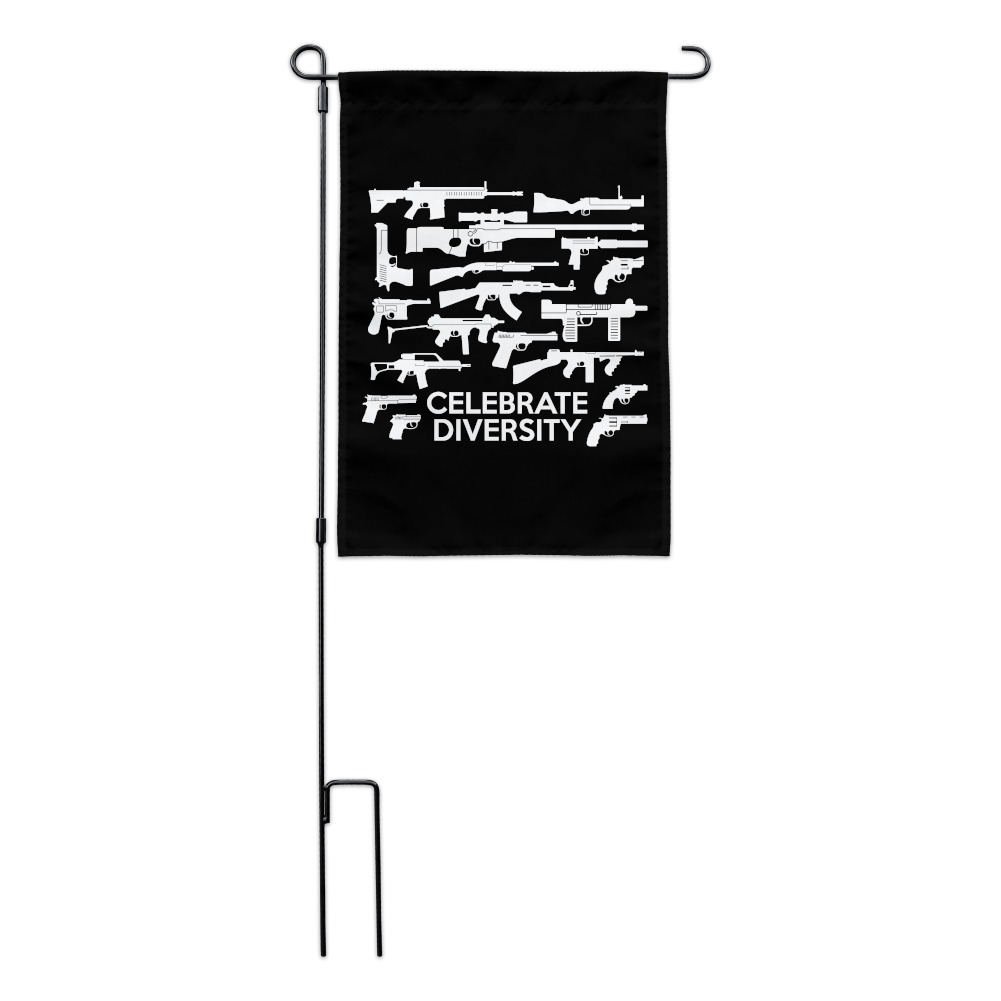 Guns Weapons Rifles Celebrate Diversity Second 2nd Amendment Garden Yard Flag 