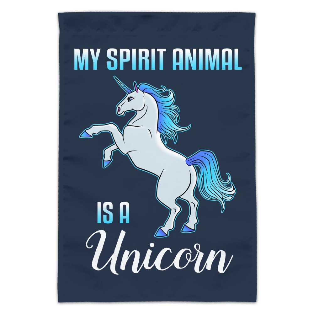 My Spirit Animal is a Unicorn Garden Yard Flag | eBay