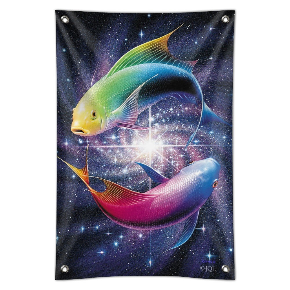 Pisces Crossing Decal Zone Xing zodiac horoscope birthday symbol fish March