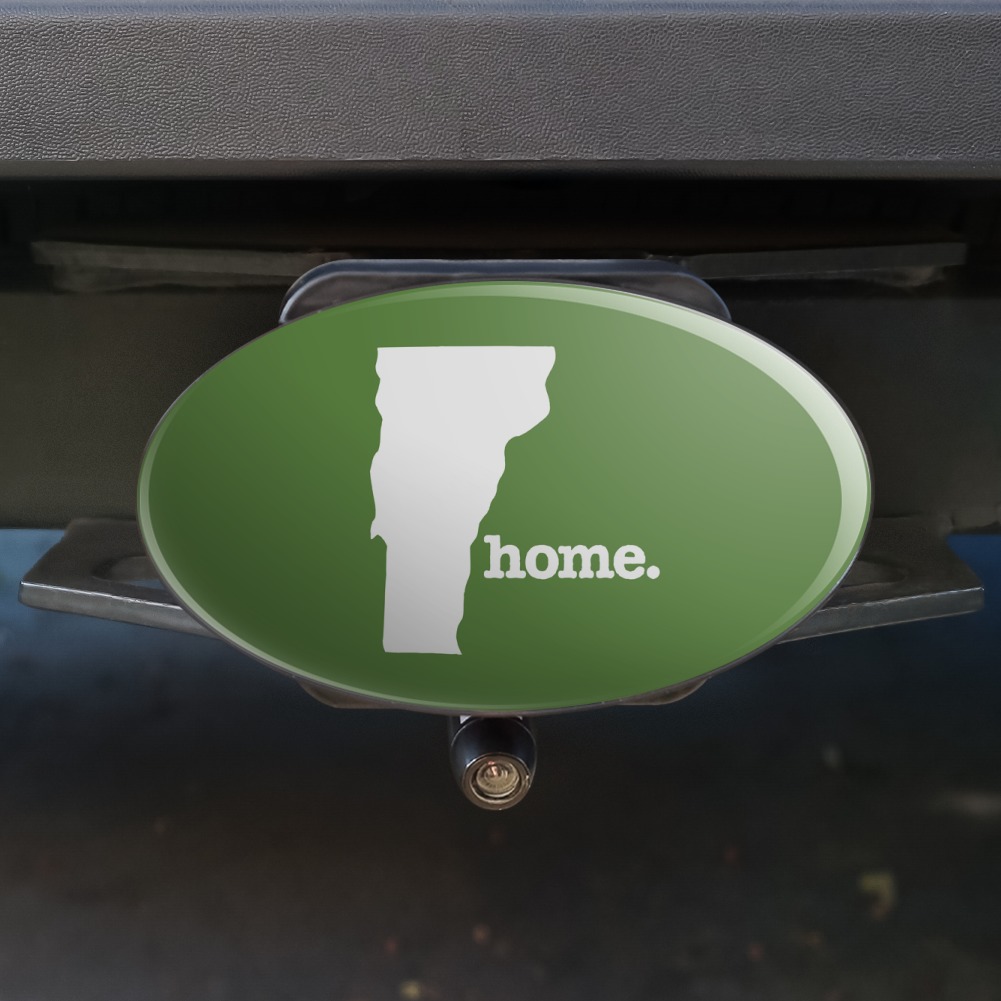 Graphics and More Vermont VT Home State Solid Green Officially Licensed Oval Tow Trailer Hitch Cover Plug Insert 