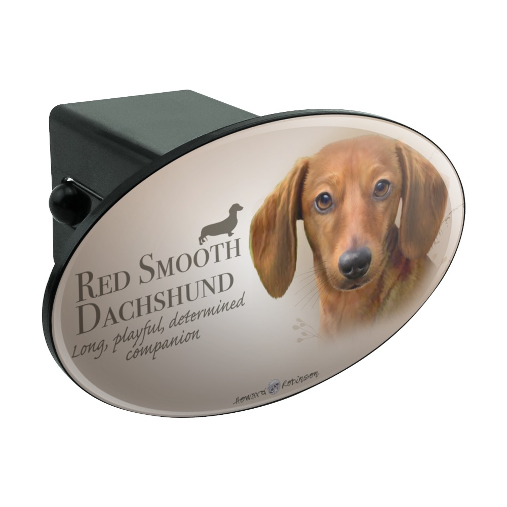 Dachshund Wiener Dog Oval Tow Hitch Cover Trailer Plug Insert 1 1/4 inch 1.25 