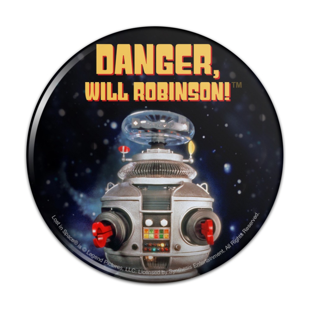 Back Off Lost in Space John Maureen Robinson Pinback Button Pin Badge 