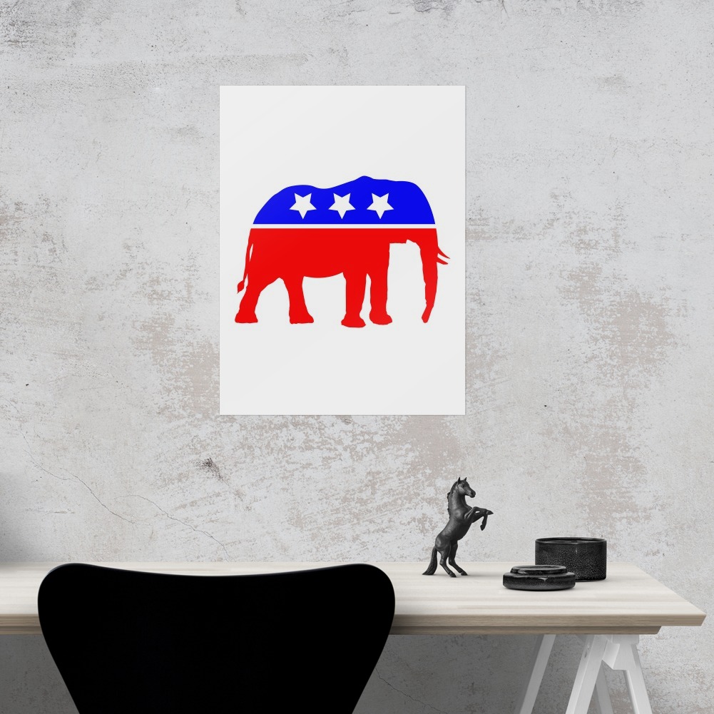 Republican Elephant GOP Politics Home Business Office Sign 