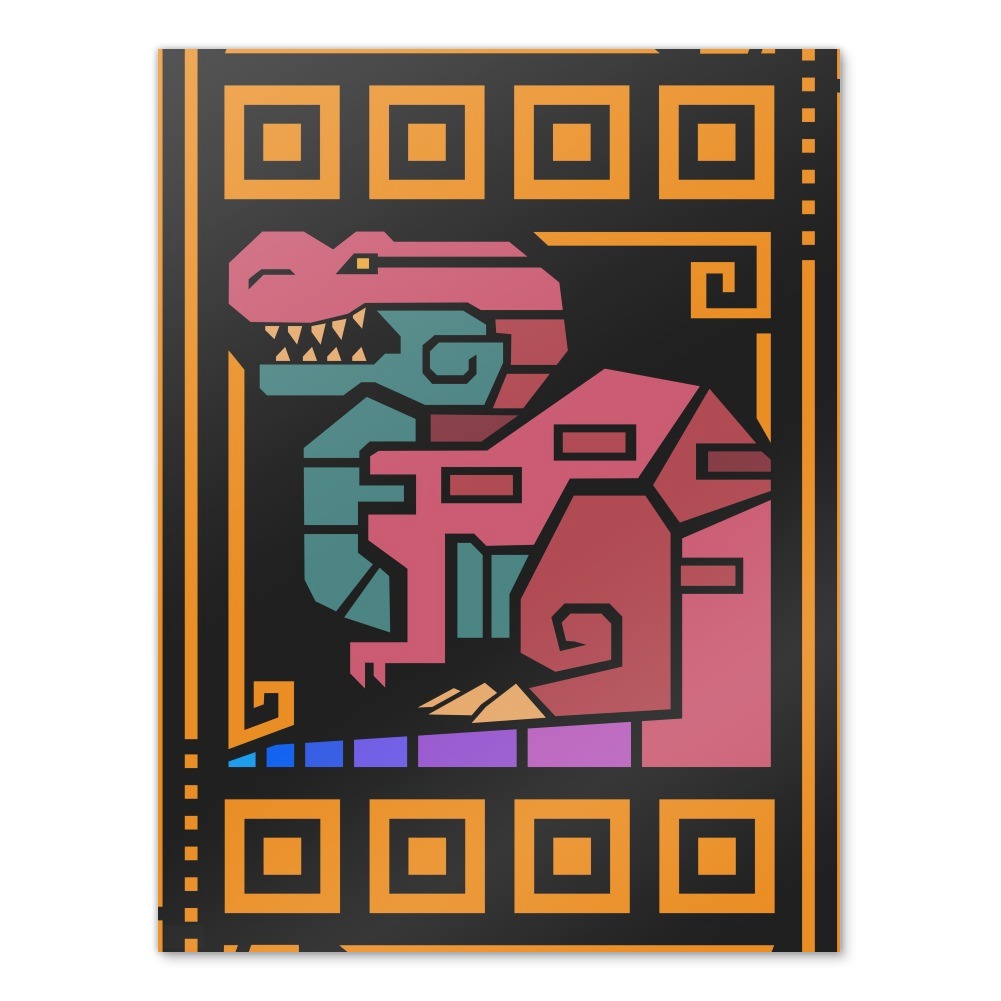 GRAPHICS & MORE Geometric Tyrannosaurus Rex Dinosaur Aztec Mayan Style Home Business Office Sign 