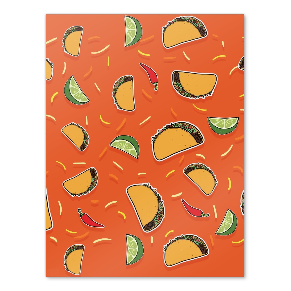 Delicious Taco Fiesta Pattern with Chili and Lime Western Southwest Cowboy Necktie Bow Bolo Tie