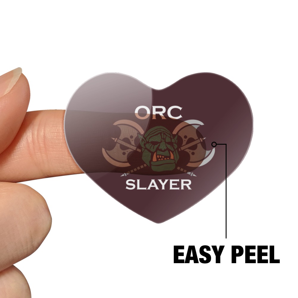 Orc Slayer Fantasy Games RPG Axe Tire Wheel Center Cap Badge Stickers