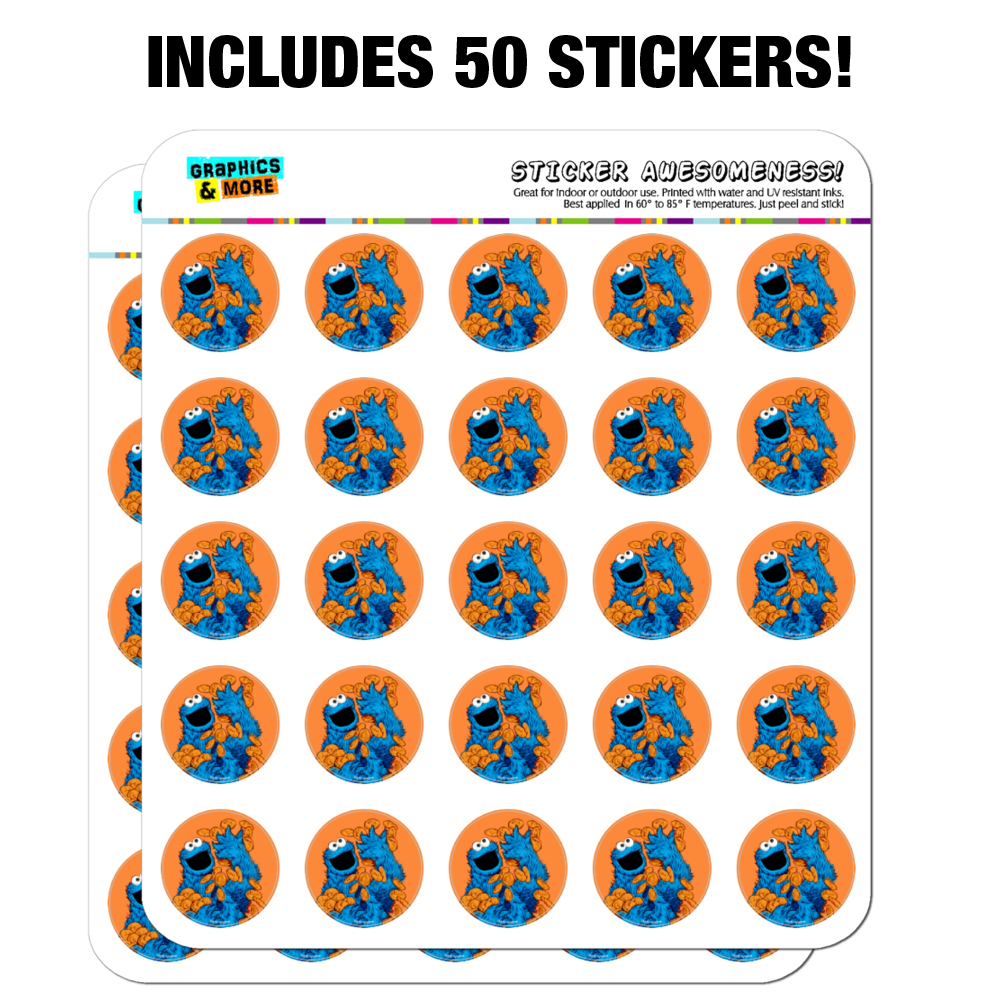 Sesame Street Vintage Cookie Monster Planner Calendar Scrapbooking Stickers  | eBay