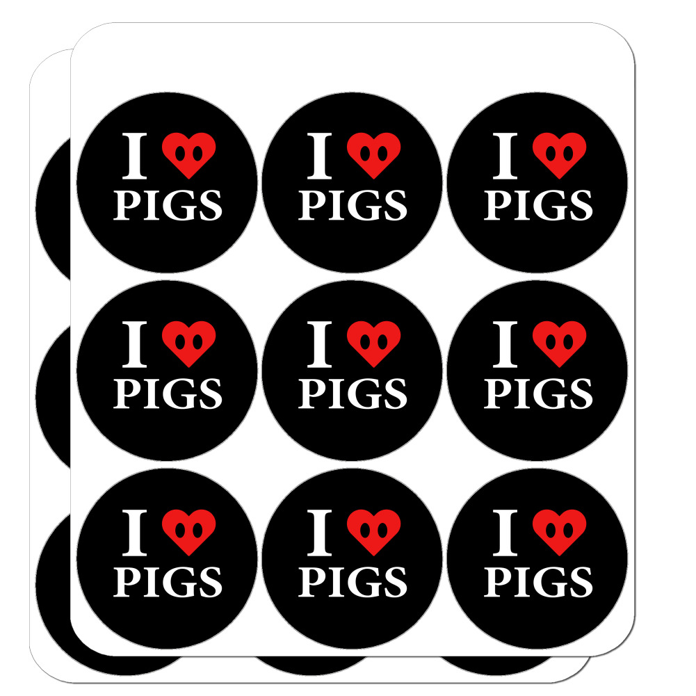 I Love Pigs Heart Snout Planner Calendar Scrapbooking Crafting Stickers