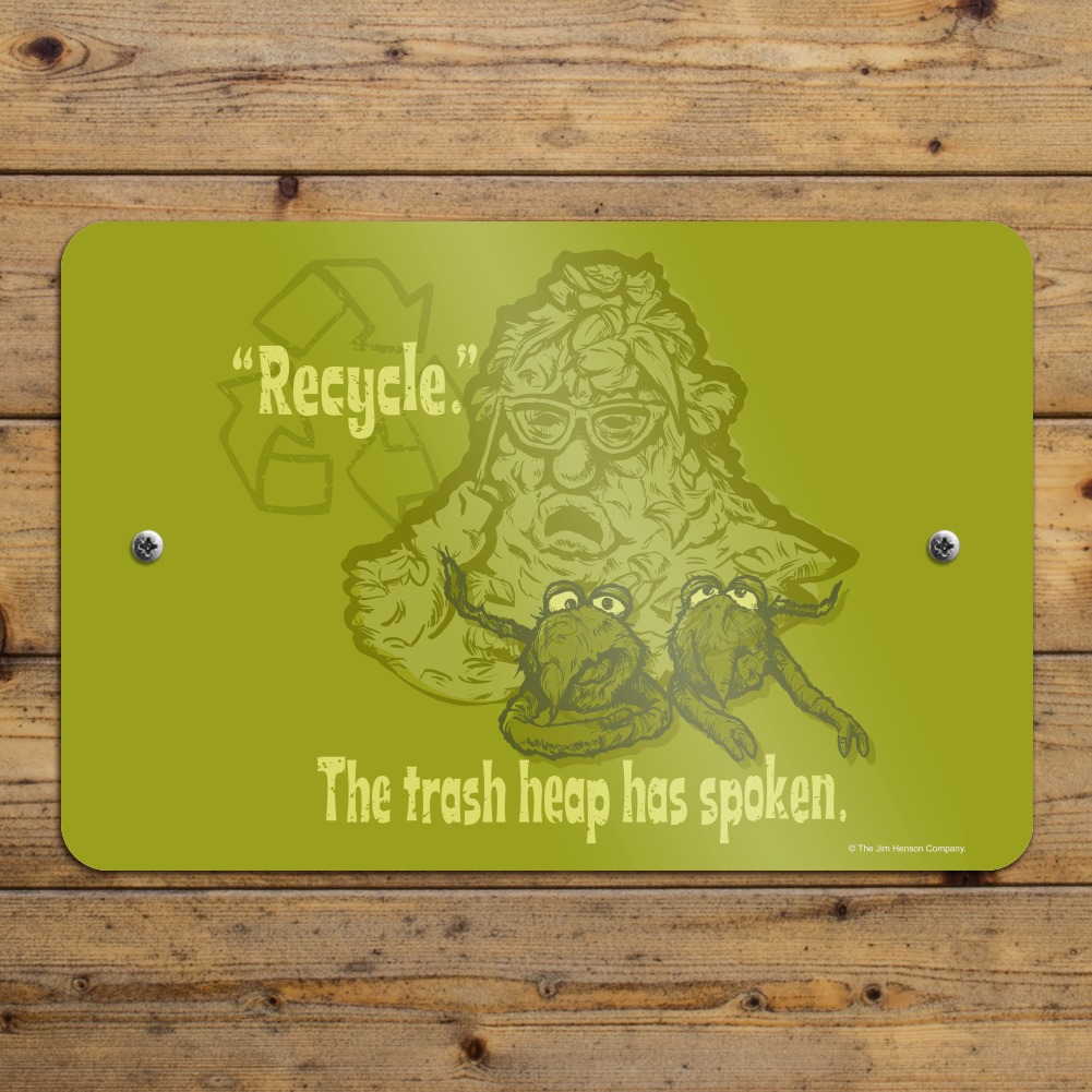 Recycle The Trash Heap Has Spoken Fraggle Rock Novelty 9" Flying Disc 