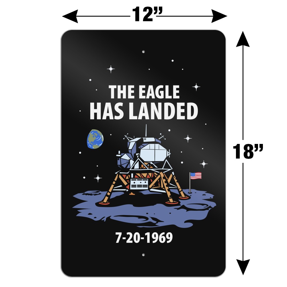 Apollo 11 NASA Moon Landing eagle logo License plate 