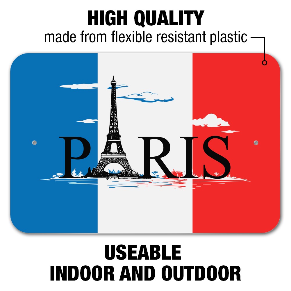 FRANCE Street Sign French flag city country road wall gift PARIS