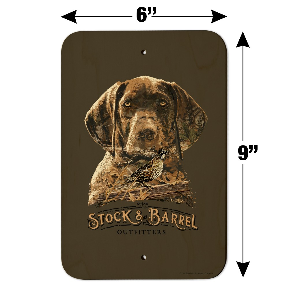 Stock and Barrel Outfitters Lab Duck Hunting Home Business Office Sign 