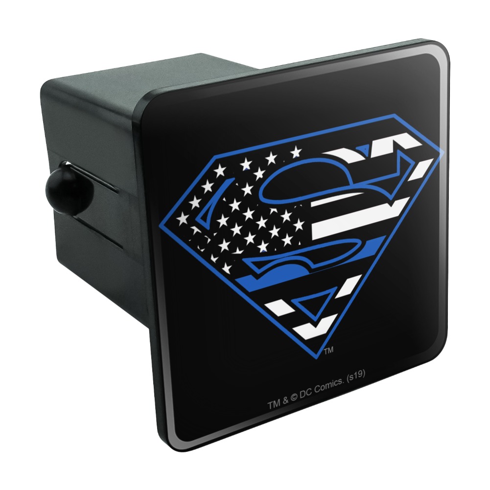 Graphics and More Superman Classic S Shield Logo Oval Tow Trailer Hitch Cover Plug Insert 