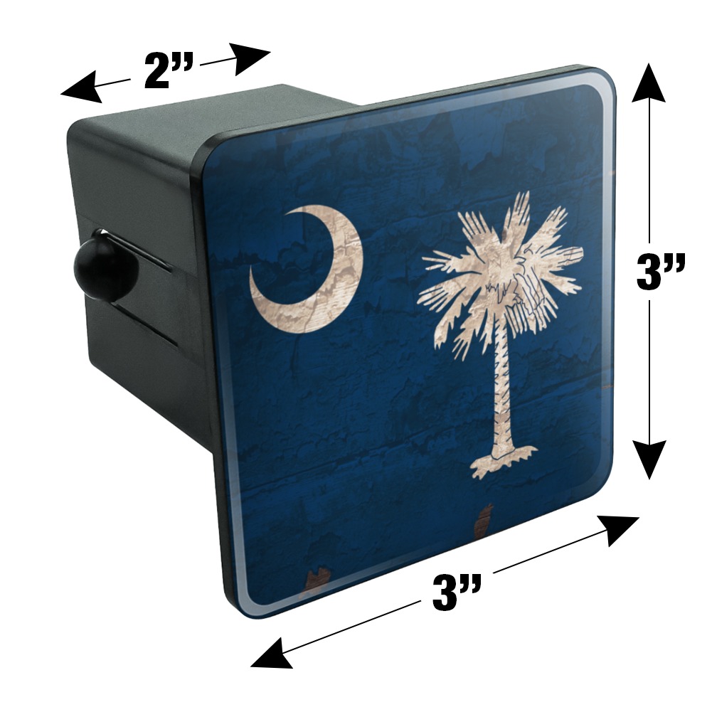 Graphics and More South Carolina SC Home State Flag Officially Licensed Tow Trailer Hitch Cover Plug Insert 1 1/4 inch 1.25 