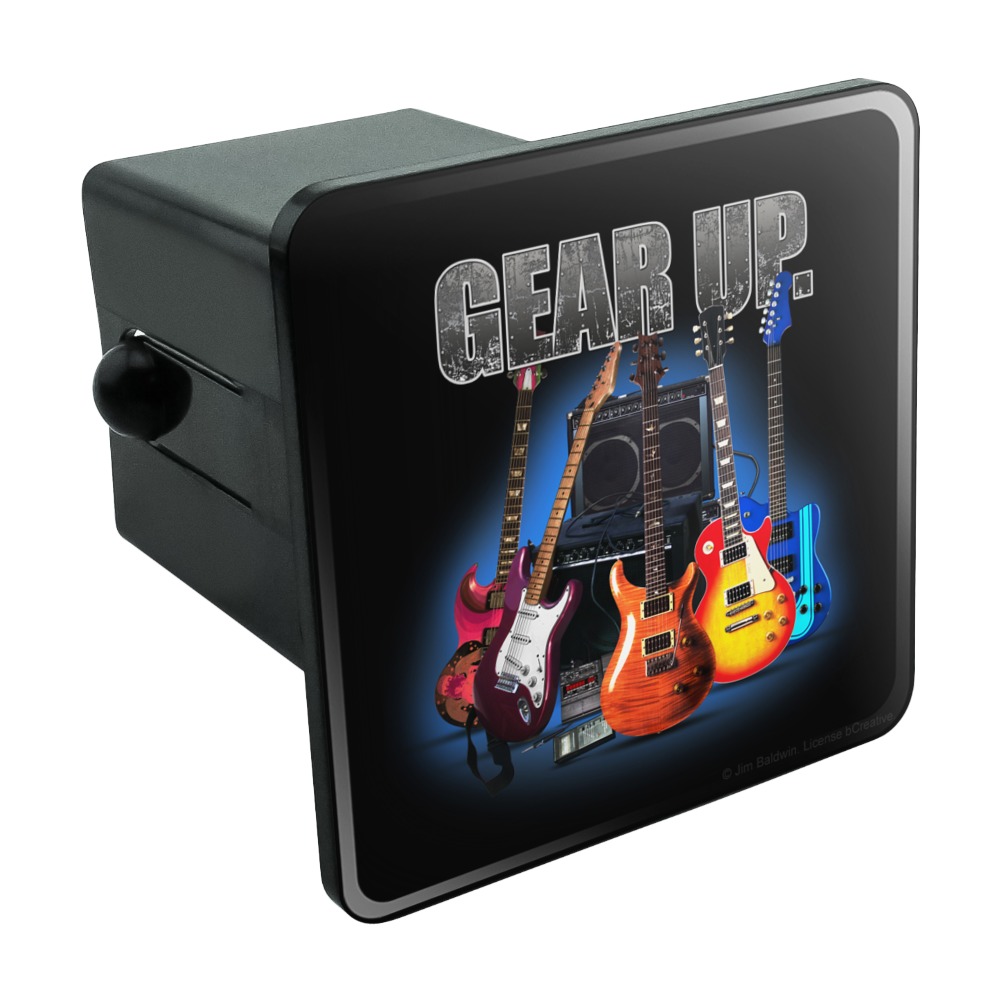 Electric Guitars Gear Up Rock and Roll Tow Trailer Hitch Cover Plug Insert 