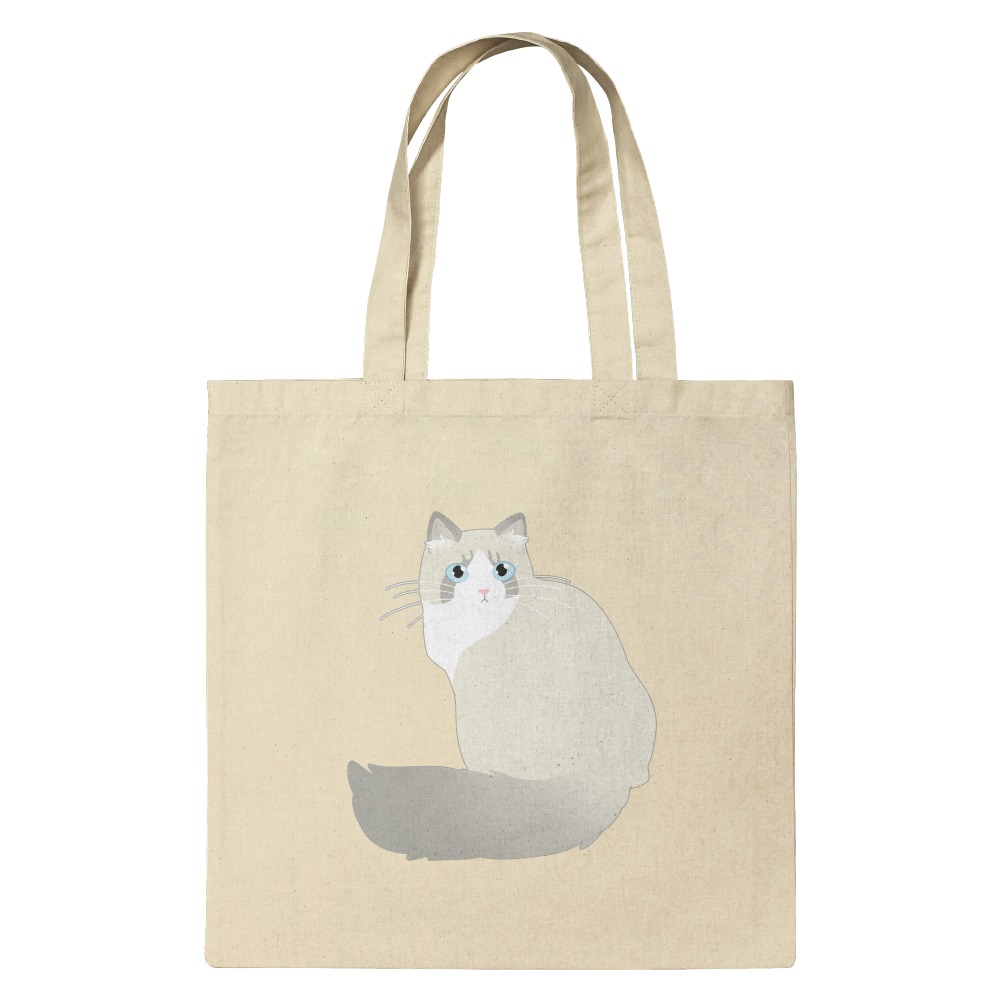 Ragdoll Cat Grocery Travel Reusable Tote Bag 