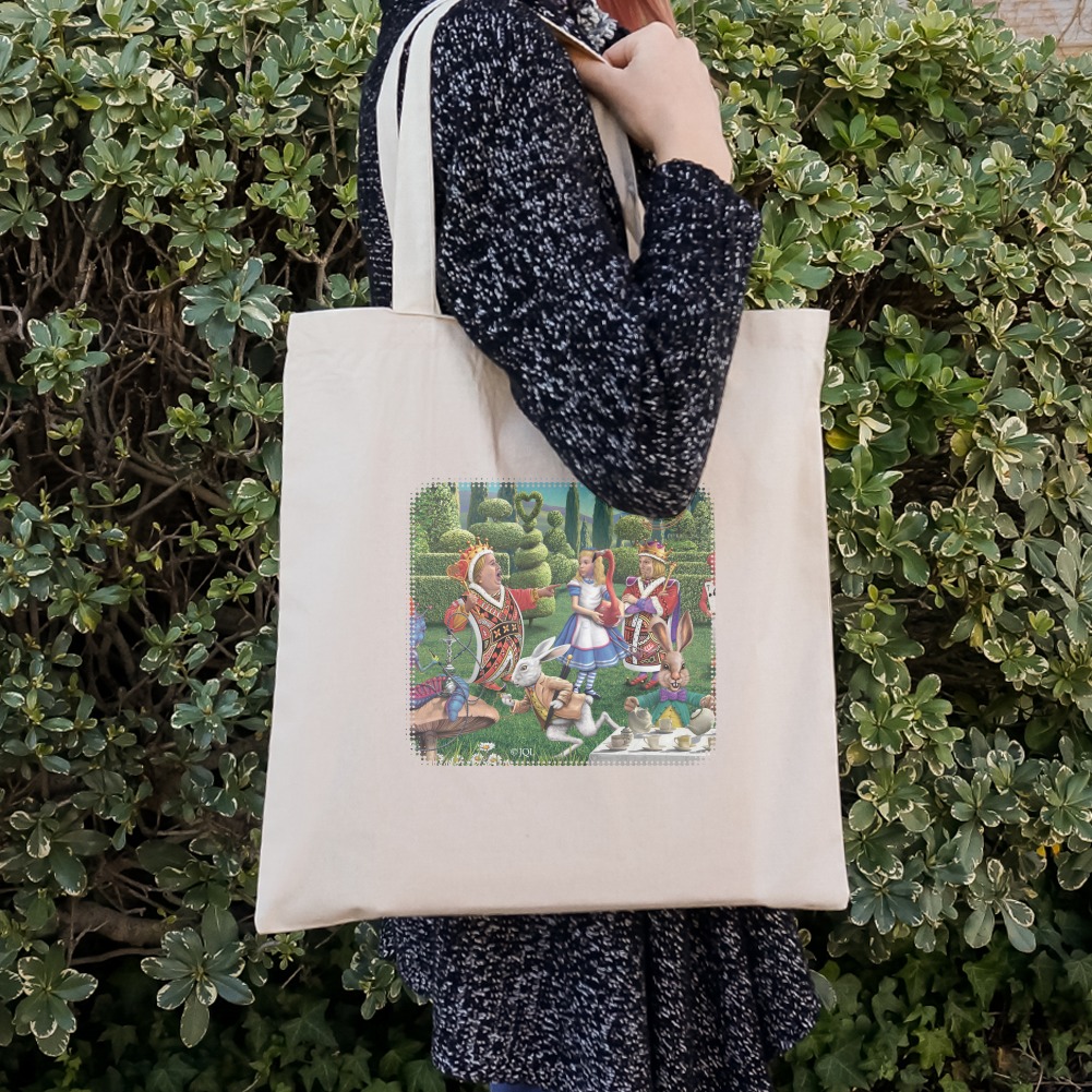 Alice in Wonderland Garden Party Grocery Travel Reusable Tote Bag | eBay