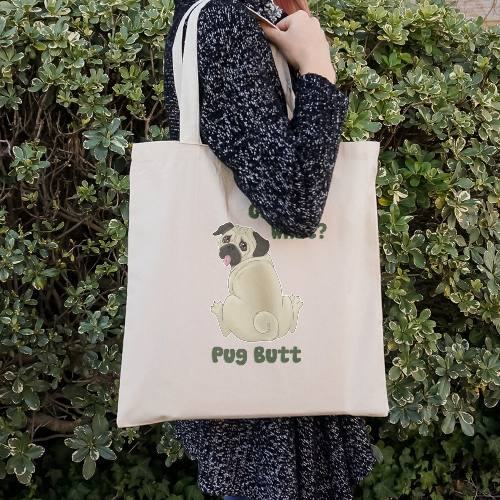 Wiener Dog Butt Dachshund Funny Grocery Travel Reusable Tote Bag Guess What 